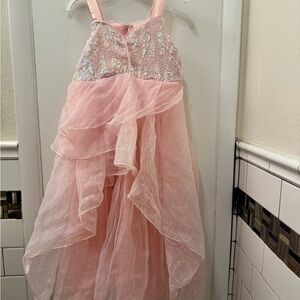Glinda Costume Dress for Girls with Crown, Magic Wand, and Gloves